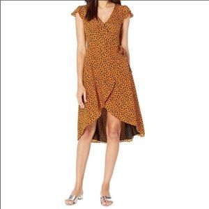 BB Dakota Amber Leopard Print Midi Length Wrap Dress